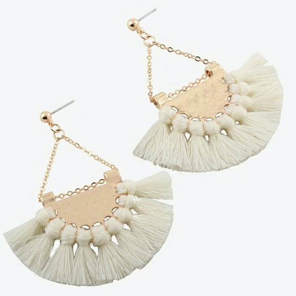 Cherri's Cool Collection Jewelry - White Tassel earrings